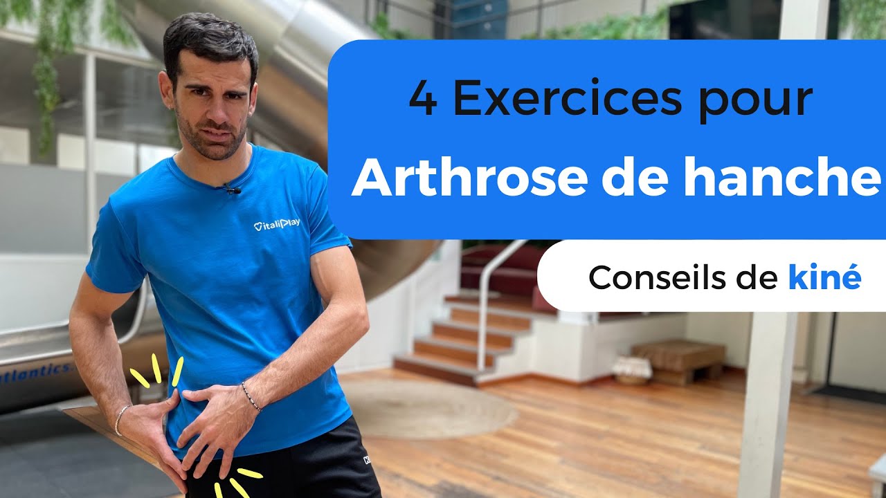 4 Nouveaux exercices contre l'ARTHROSE de Hanche [Conseil de kiné]