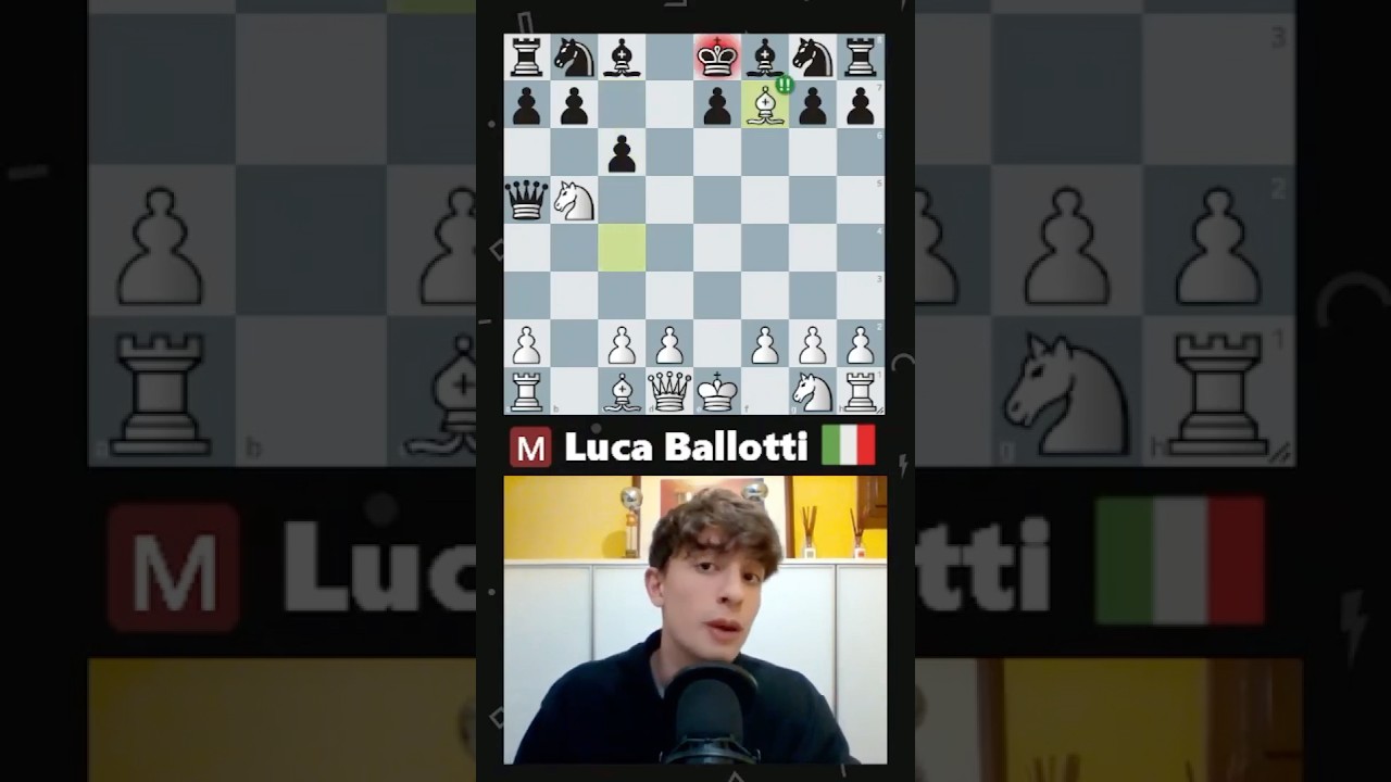TRAPPOLA nella SCANDINAVA😈 #scacchi #lucaballotti