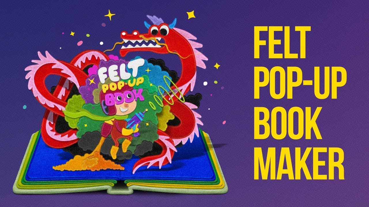 Felt POP-UP Book Maker Photoshop Action