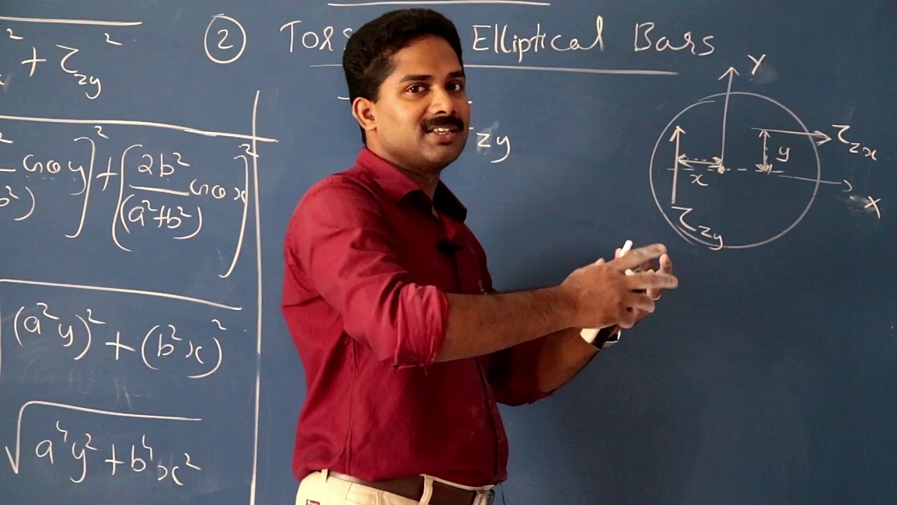 KTU | ME202 | AMOS | Torsion of Elliptical  Bars | Prandtl's Method | Module 6 | Part 3 | 2020