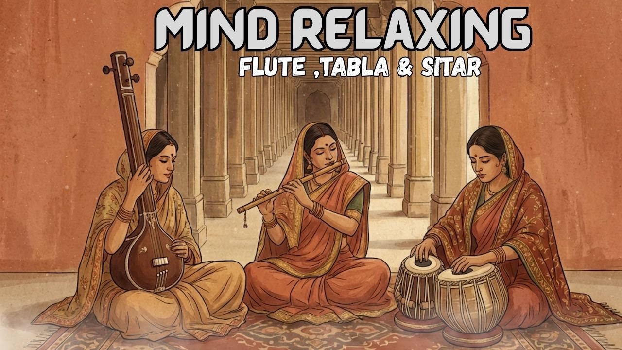 Mind Relaxing Flute Tabla and Sitar Compilation   Hindustani Instrumental Music , Vol - 27