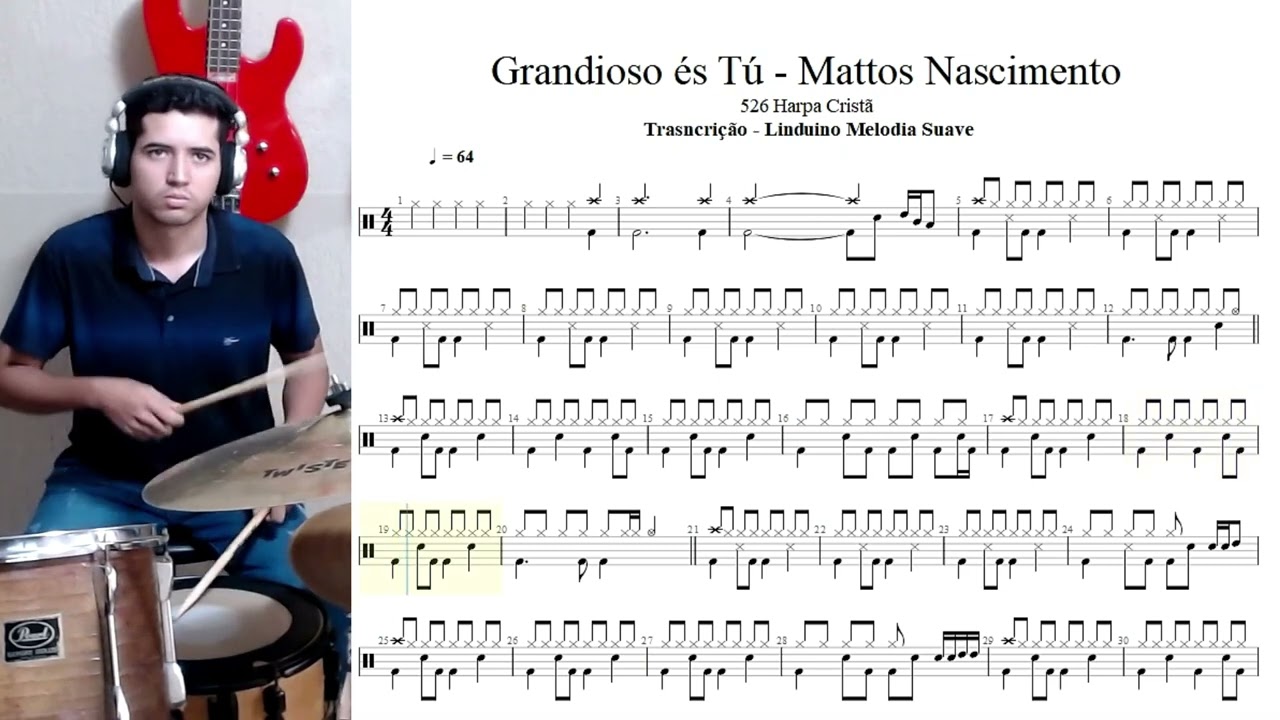 Melodia Suave - GRANDIOSO ÉS TÚ - DRUM COVER