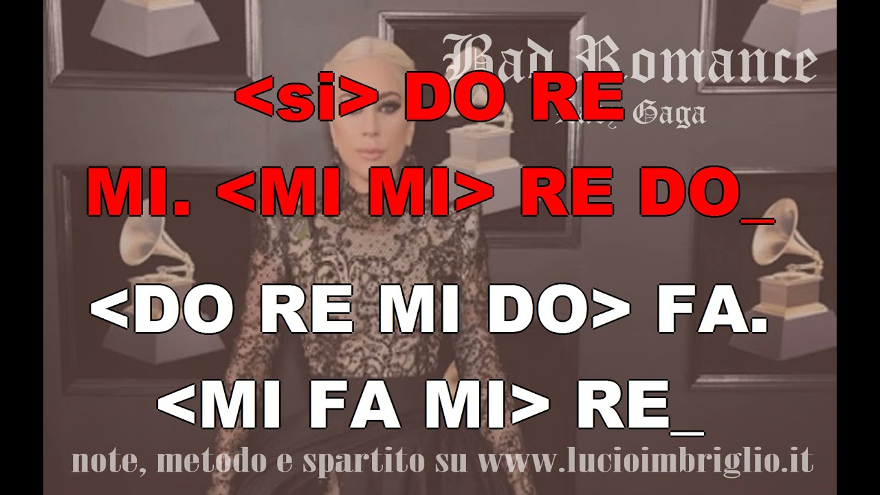 Bad Romance - karaoke notazionale