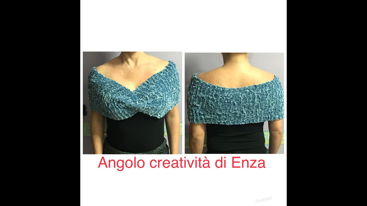 Coprispalle/scaldacuore ai ferri 🧶✂Facile e veloce
