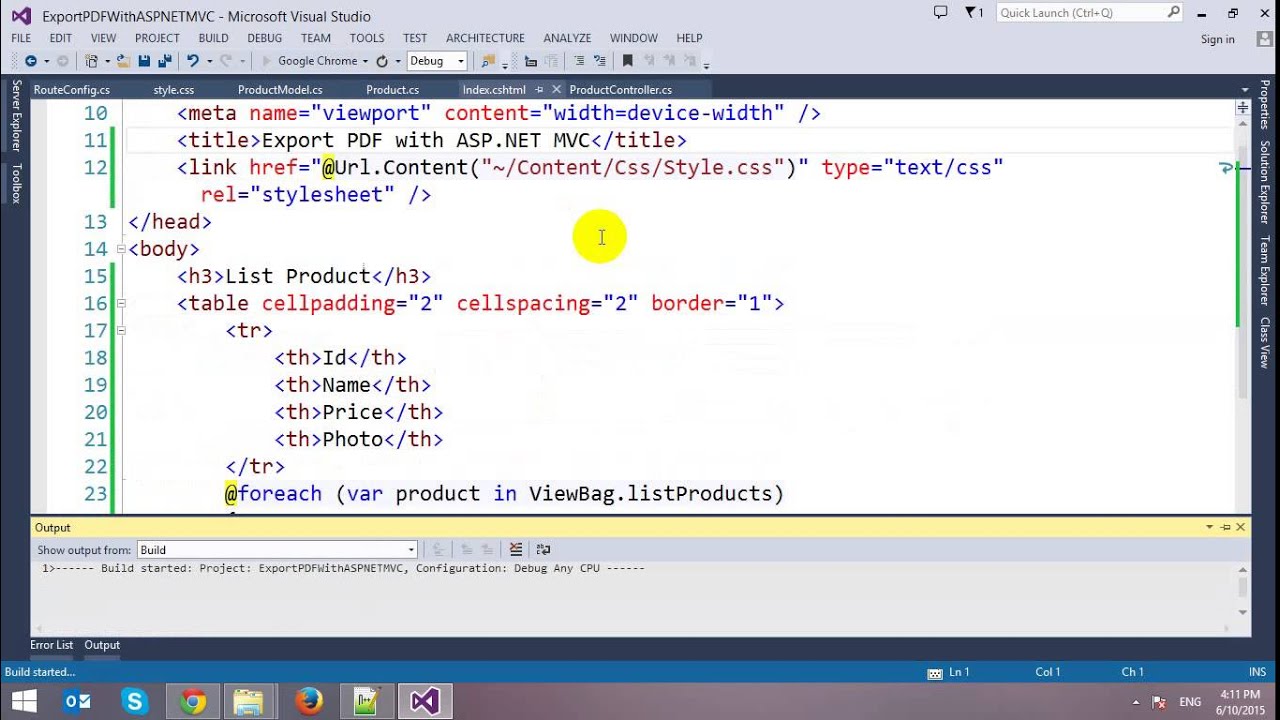 Exporting PDF in ASP.NET MVC