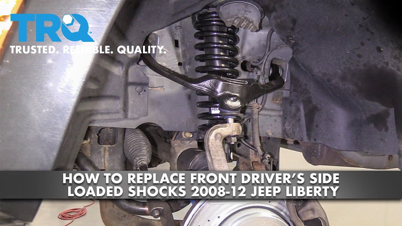 Как заменить передний амортизатор со стороны водителя в сборе на Jeep Liberty 08-12