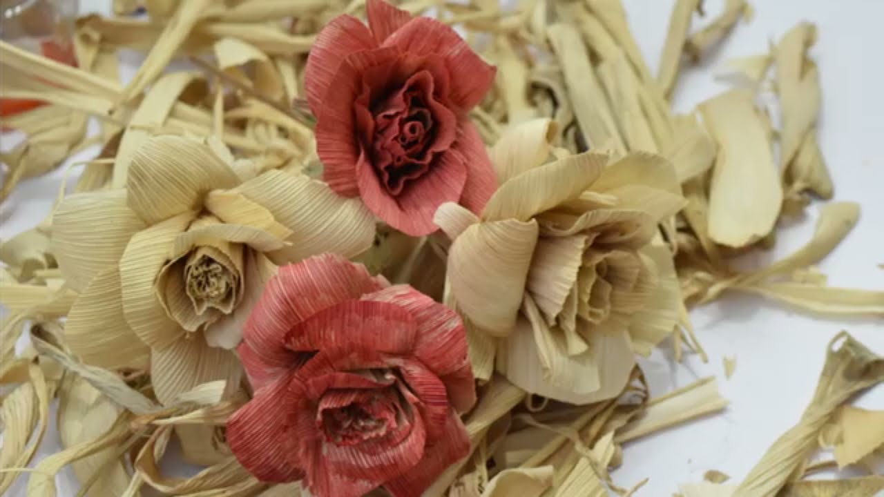 Como Fazer Flor da Palha do Milho - Diy