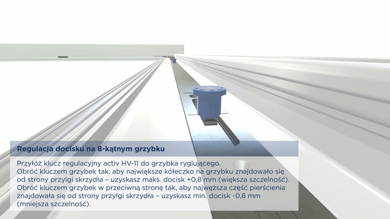 Regulacja  okucia activPilot Select &mdash; wariant do 150 kg &mdash; Instruktaż 3D