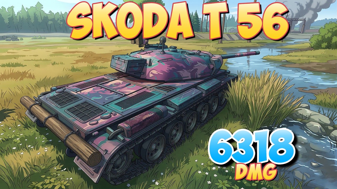 Skoda T 56 - 8 Фрагов 6.3K Урона • World Of Tanks