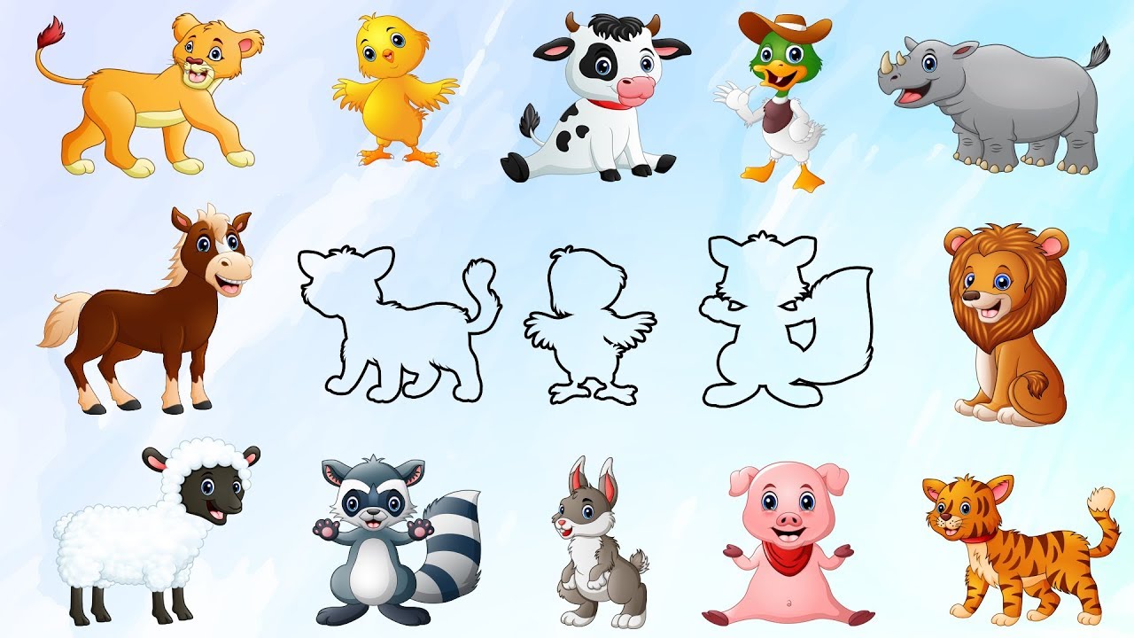 Shape Matching Animals for Kids (Part 2) | Learn Shapes & Animals - Educational Video