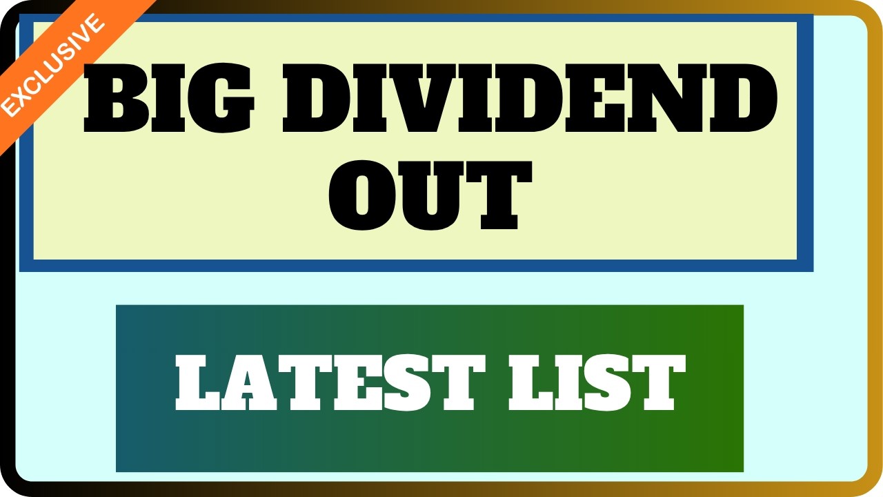 LATEST DIVIDEND LIST || DIVIDEND DETAILS OF COMPANIES || MAY MONTH DIVIDEND