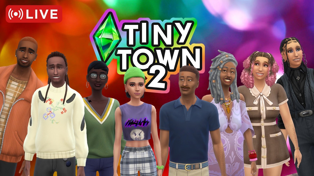 🔴LIVE Playing more Sims 4 | Playing Tiny Town 2 Challenge (50)