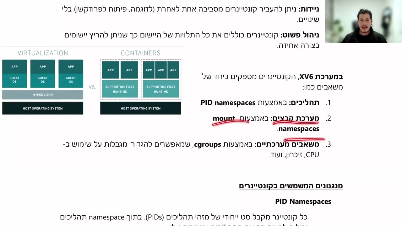 מבוא לקונטיינרים במערכות הפעלה
