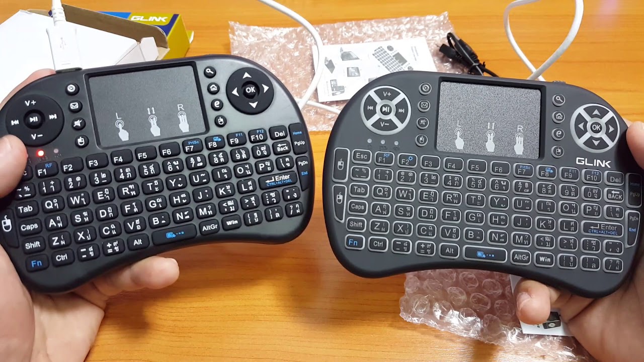 แกะกล่อง รีวิว mini Wireless Keyboard และ Air Mouse GLINK สำหรับ Smart TV หรือกล่อง Android