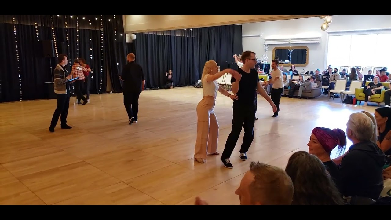 Novice Strictly Finals, song 1 - Inna Stetsiak(leader) and Miles Van de Wetering, SOSwing 2024