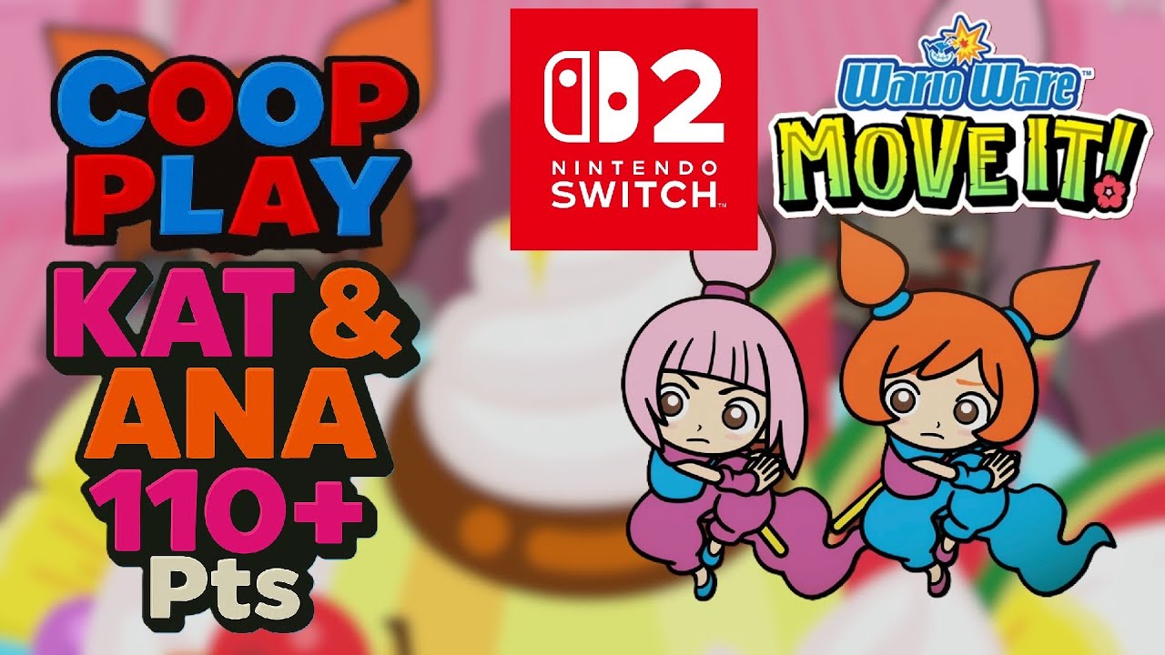 WarioWare: Move It! | Игра для 2 игроков, более 110 очков | Кэт и Ана (Nintendo Switch 2)
