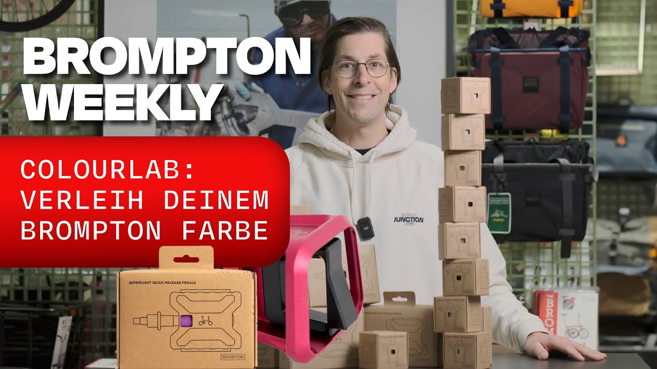 Brompton Weekly: Neue Colourlab Optionen & Superlight Pedale im Check