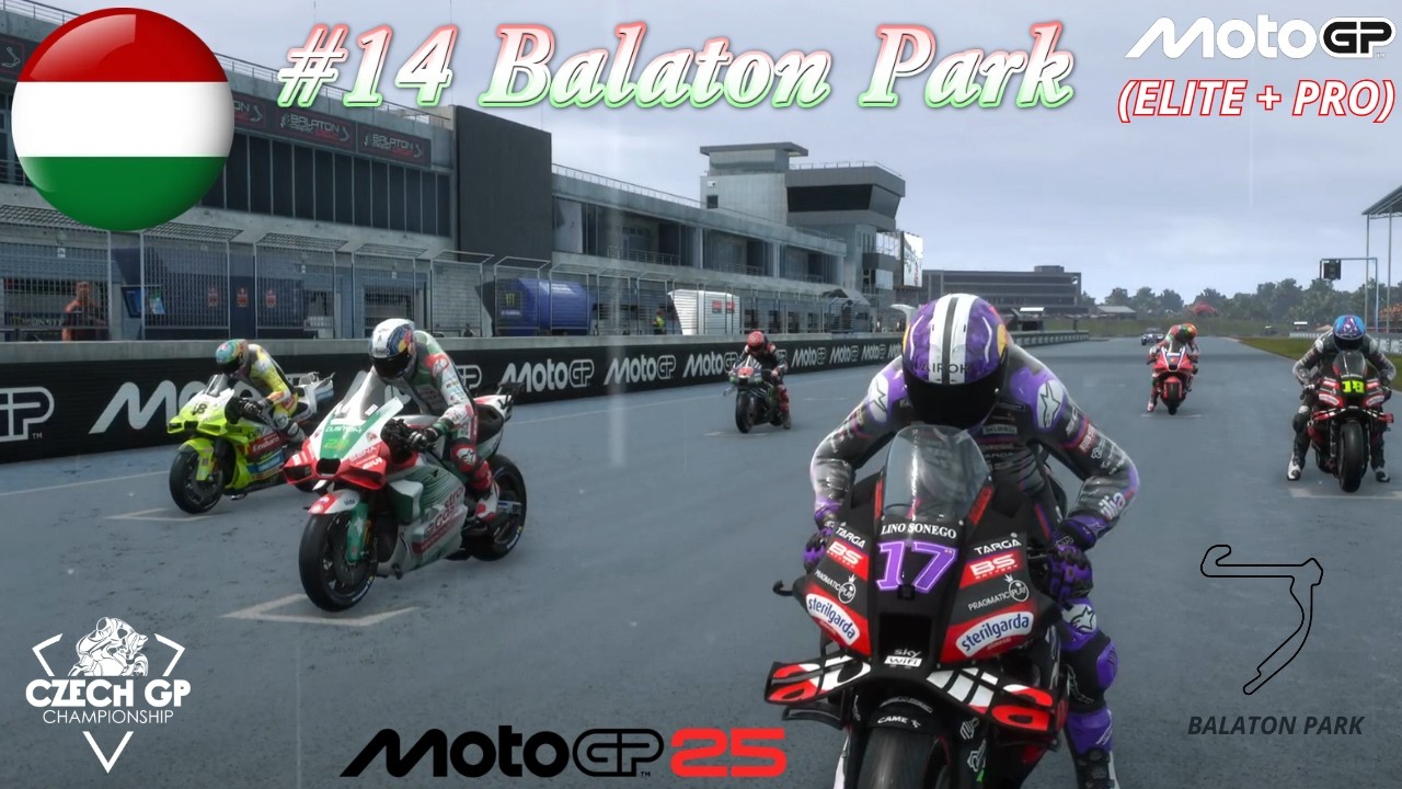 #14 HungarianGP, Balaton Park, Czech GP Championship z.s. - závod sk. ELITE a PRO, MotoGP25, PS5/PS4