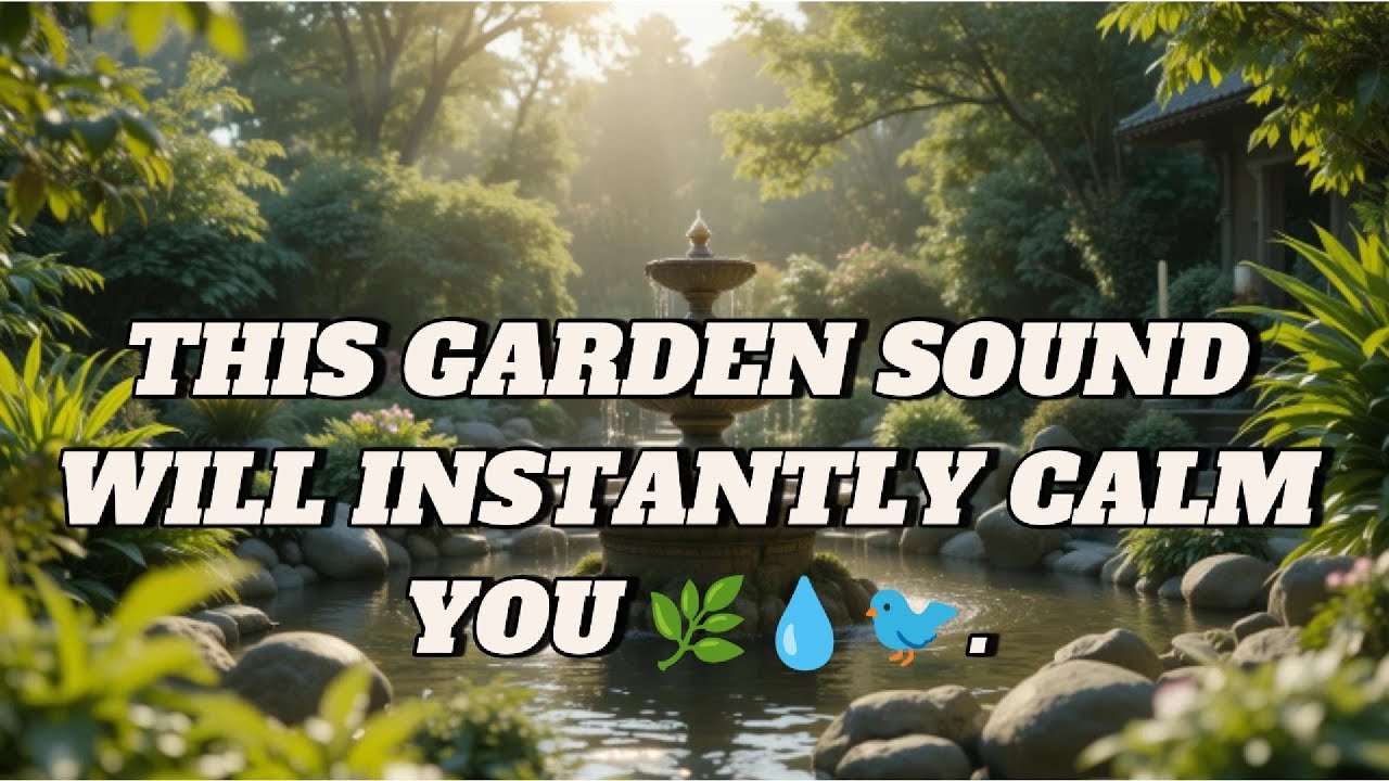 Garden Fountain & Birds Relaxing Sounds