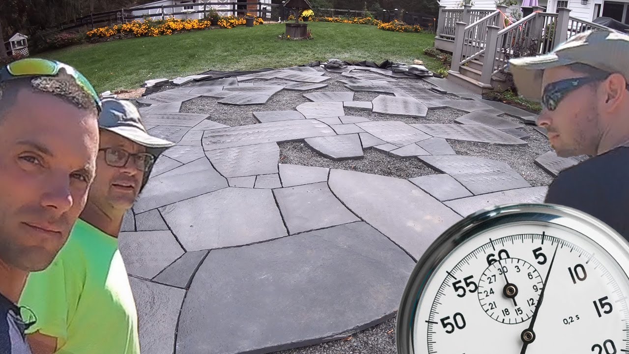 DIY FLAGSTONE Patio Tutorial