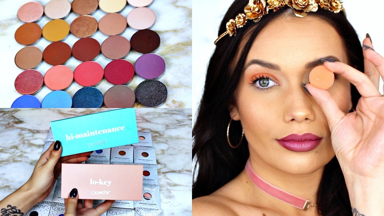 Colourpop Pressed Powder Shadows + Palettes LIVE SWATCHES