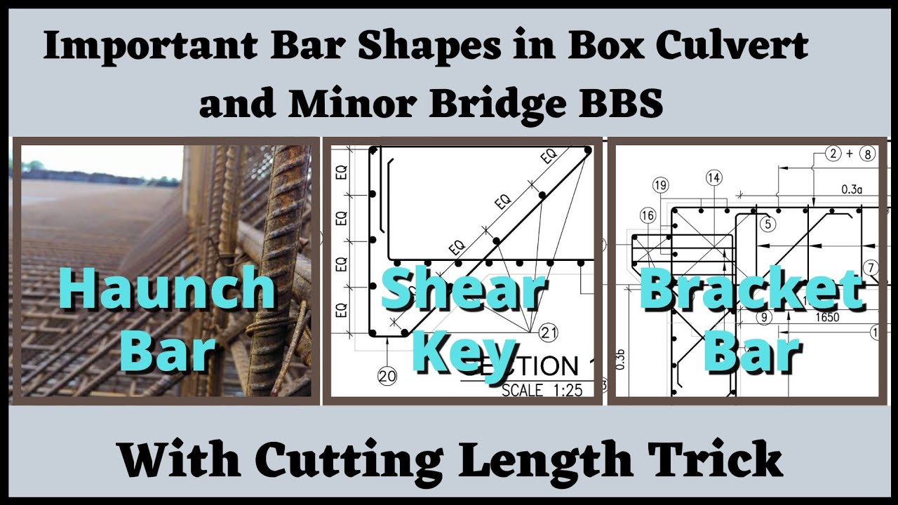 Important Shapes with Cutting Length in Box Culvert BBS