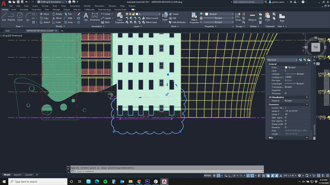 Revision Cloud Improvements in AutoCAD 2021