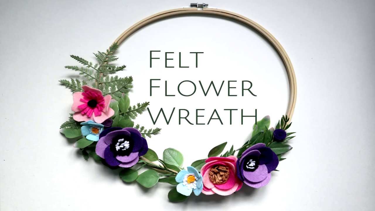 DIY - Felt Flower Wreath (EASY!)