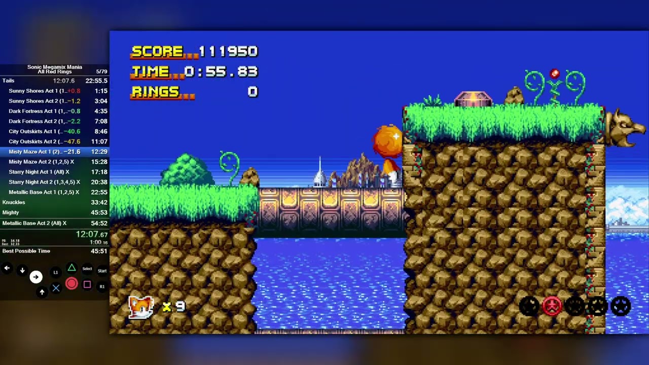 Sonic Megamix Mania - All Red Rings Speedrun in 51:34