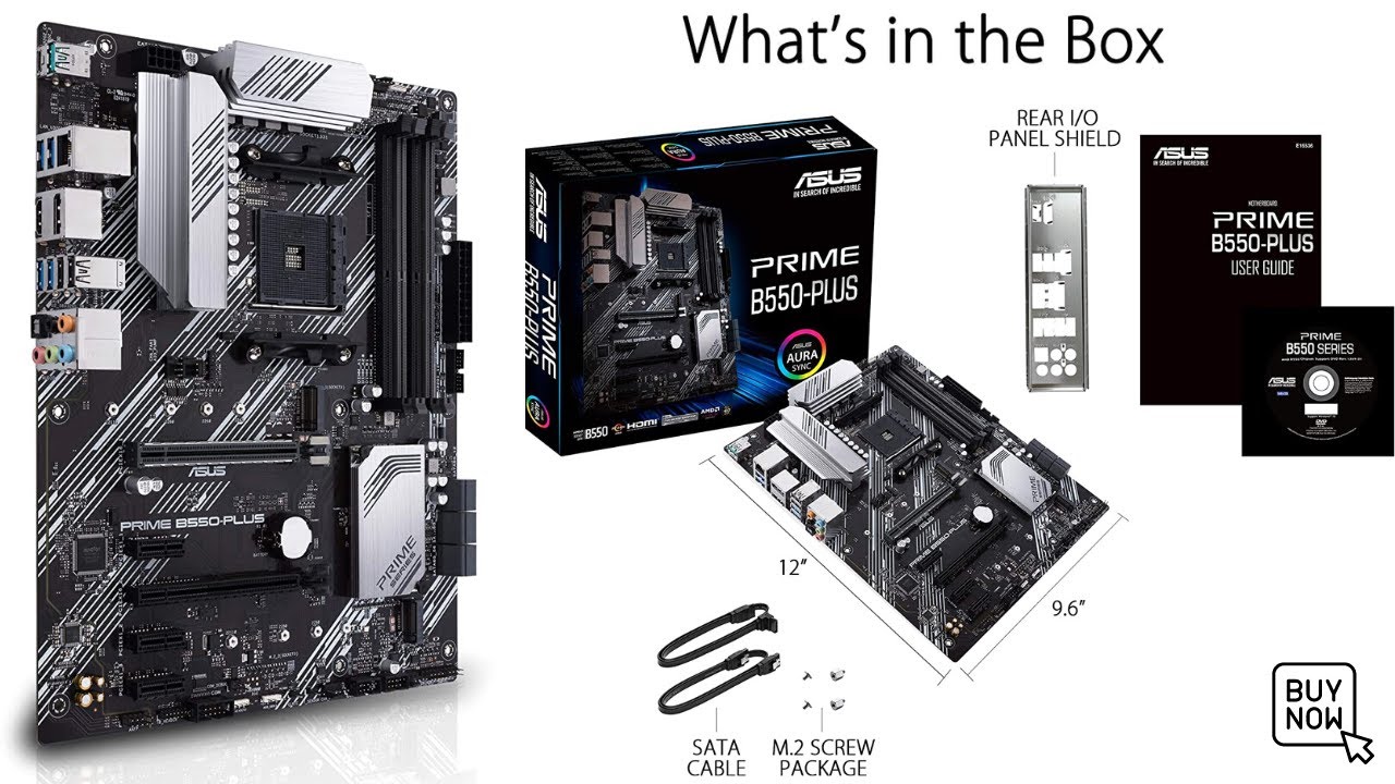 ASUS Prime B550 PLUS AMD AM4 Zen 3 Ryzen 5000  3rd Gen Ryzen ATX Motherboard  (PCIe 4.0, ECC Memory
