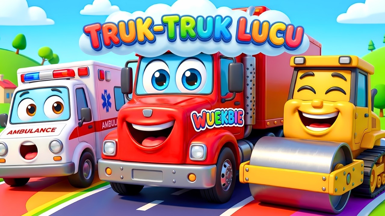 Roda Roda Truk - Truk membantu Kendaraan Lain dan Lagu Anak Indonesia Lainnya - Balita TK PAUD