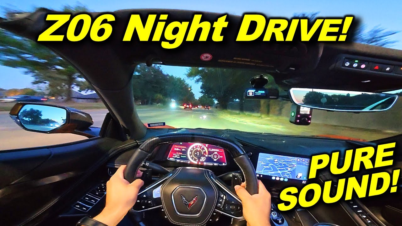 C8 Z06 POV Night Drive To Car Show! 4k Engine Sounds ASMR (No Talking)