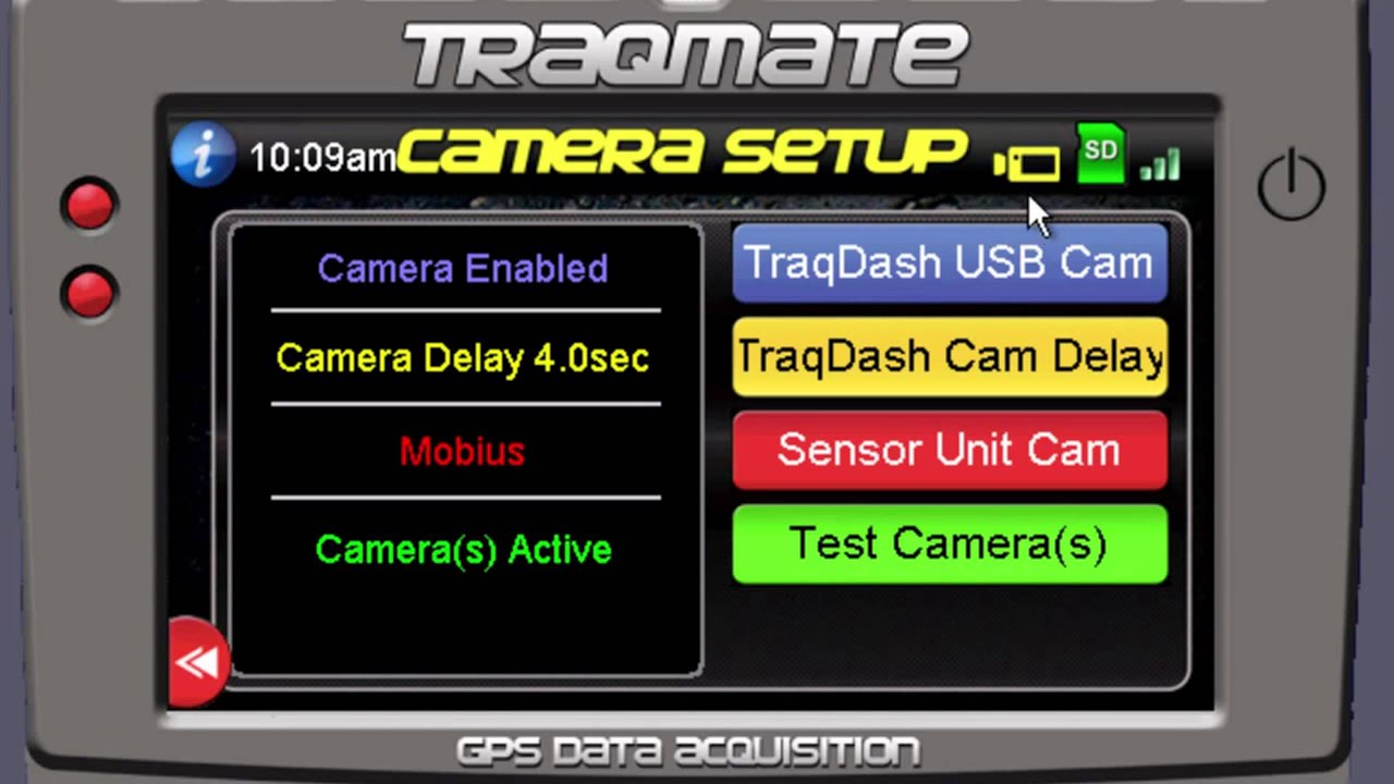 Camera Settings on the TraqDash
