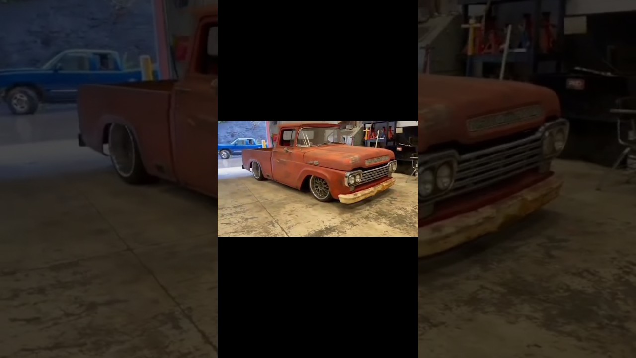 1959 Ford F100 on Air Ride #ford #f100 #patina #bagged #airride #youtubeshorts