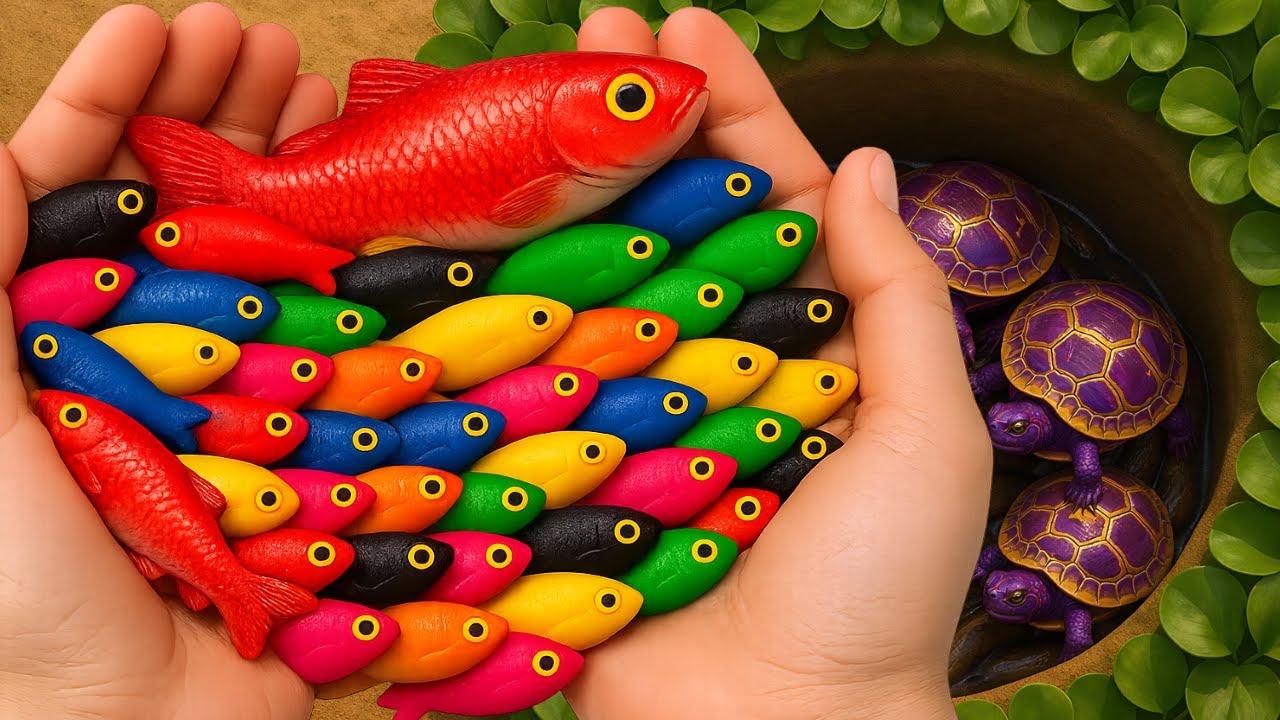 Catching Colorful Aquarium Fish from Surprise Balls — Betta, Catfish, Turtle, Puffer,Goldfish,Pleco