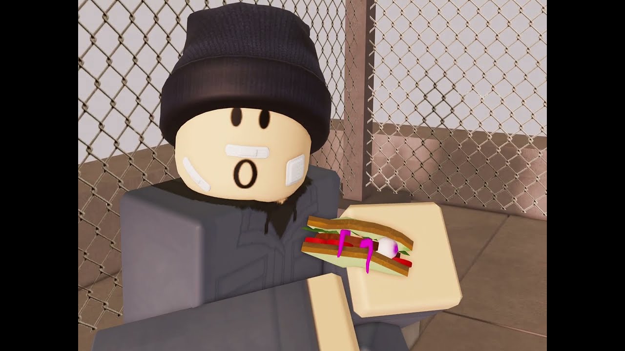 kung fu man defends his sandwihh