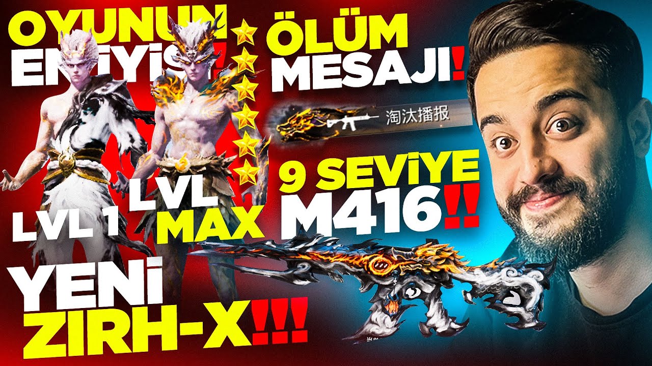OHA! YENİ 9 SEVİYE EJDERHA M416 ve 7 SEVİYE ZIRH-X! OYUNUN EN İYİSİ! (BAYILACAKSINIZ) PUBG Mobile