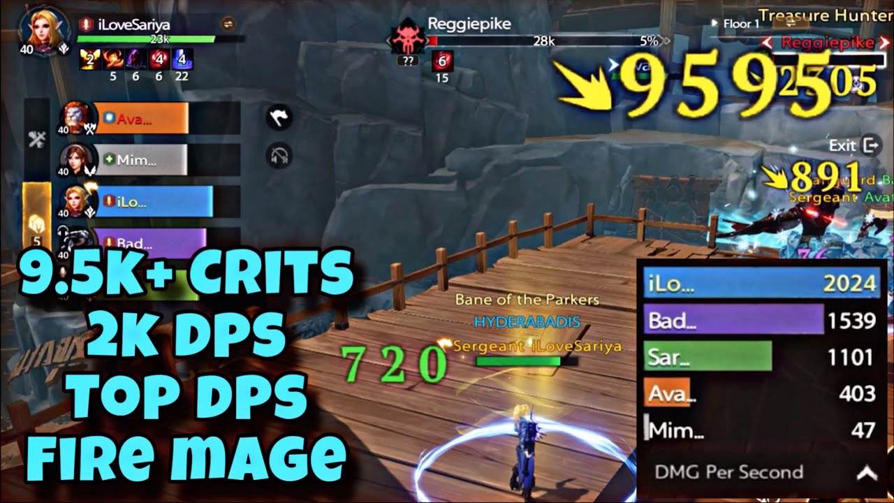 Fire Mage / Flame Mage vs Arcane Realm Floor 1 TOP DPS | TARISLAND