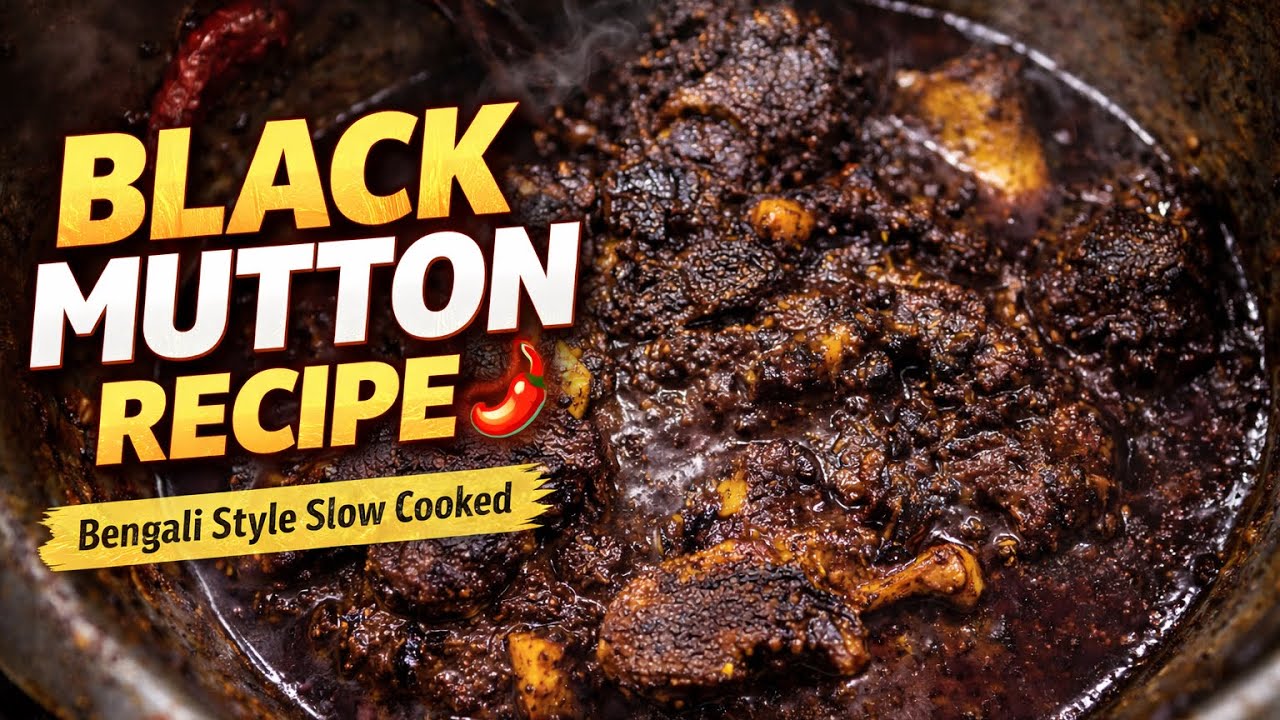 Bengali Black Mutton Recipe | Slow Cooked Kosha Mangsho Like Restaurant