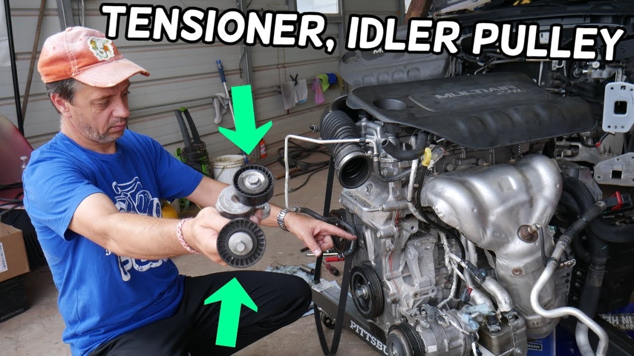 SERPENTINE BELT TENSIONER IDLER PULLEY REPLACEMENT CHRYSLER 200, FIAT 500X, RAM PROMASTER, FIAT TORO