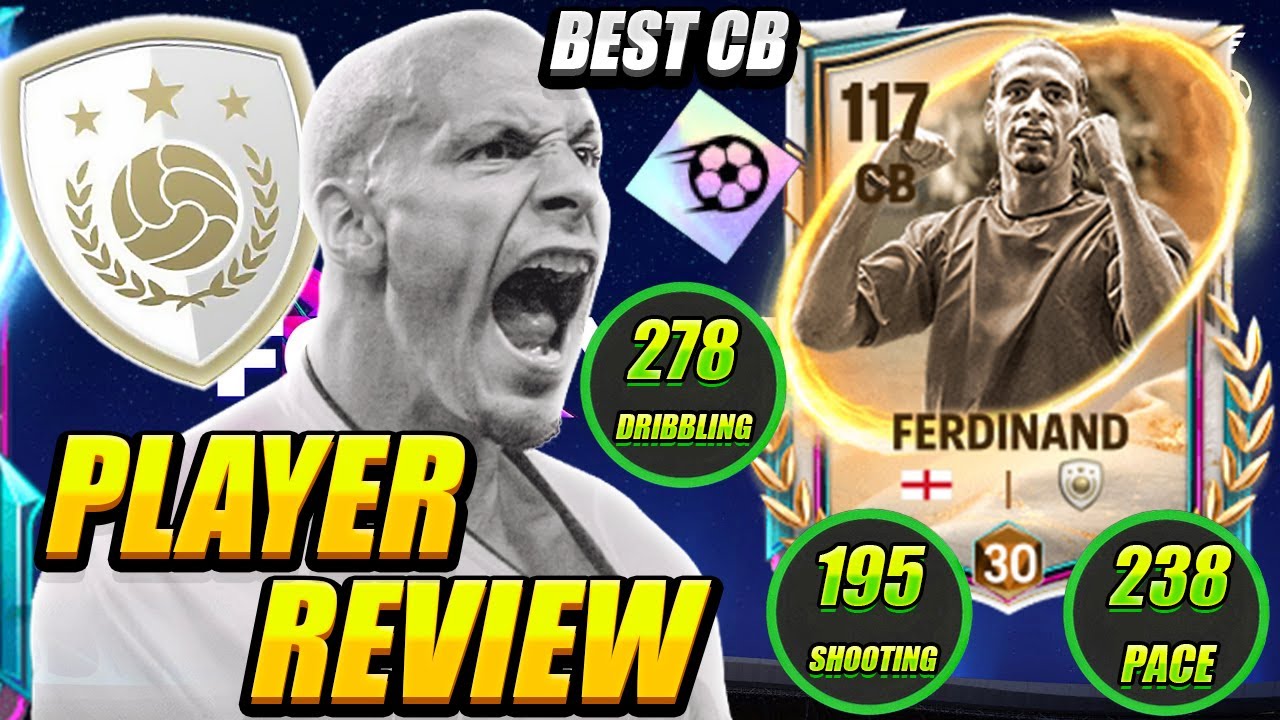 Top CB! Footyverse Icon Ferdinand Player Review! 112 Ferdinand Review! FC Mobile 26 Ferdinand Review