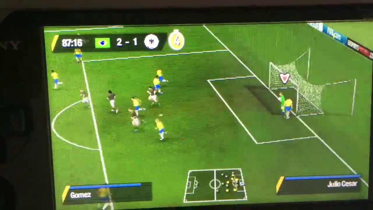 GOOOL DO BRASIL 🇧🇷!!!gameplay FIFA 12 PSP