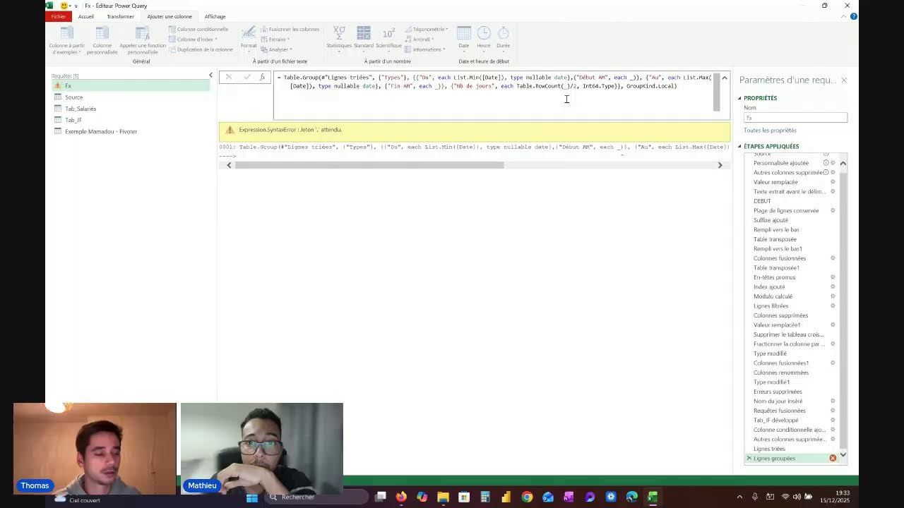 Analyser des journées et demi-journées d'absence avec Power Query
