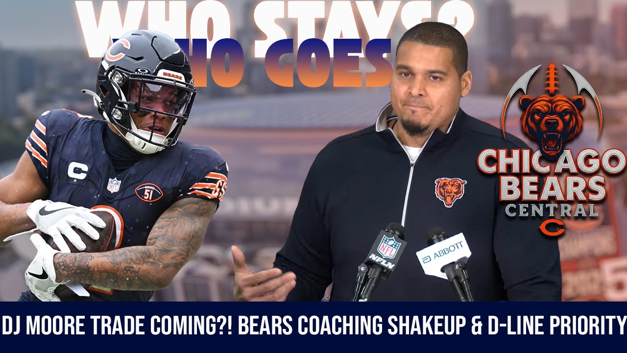 ESPN Predicts DJ Moore TRADE Coming! 😳 Bears Coaching Shakeup & Ryan Poles D-Line Priority