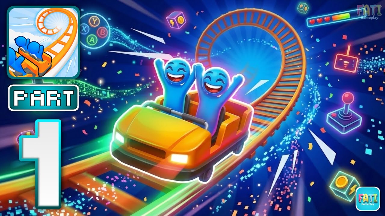 Runner Coaster - Gameplay Walkthrough Part 1 - Build The Roller Coaster (iOS, Android)