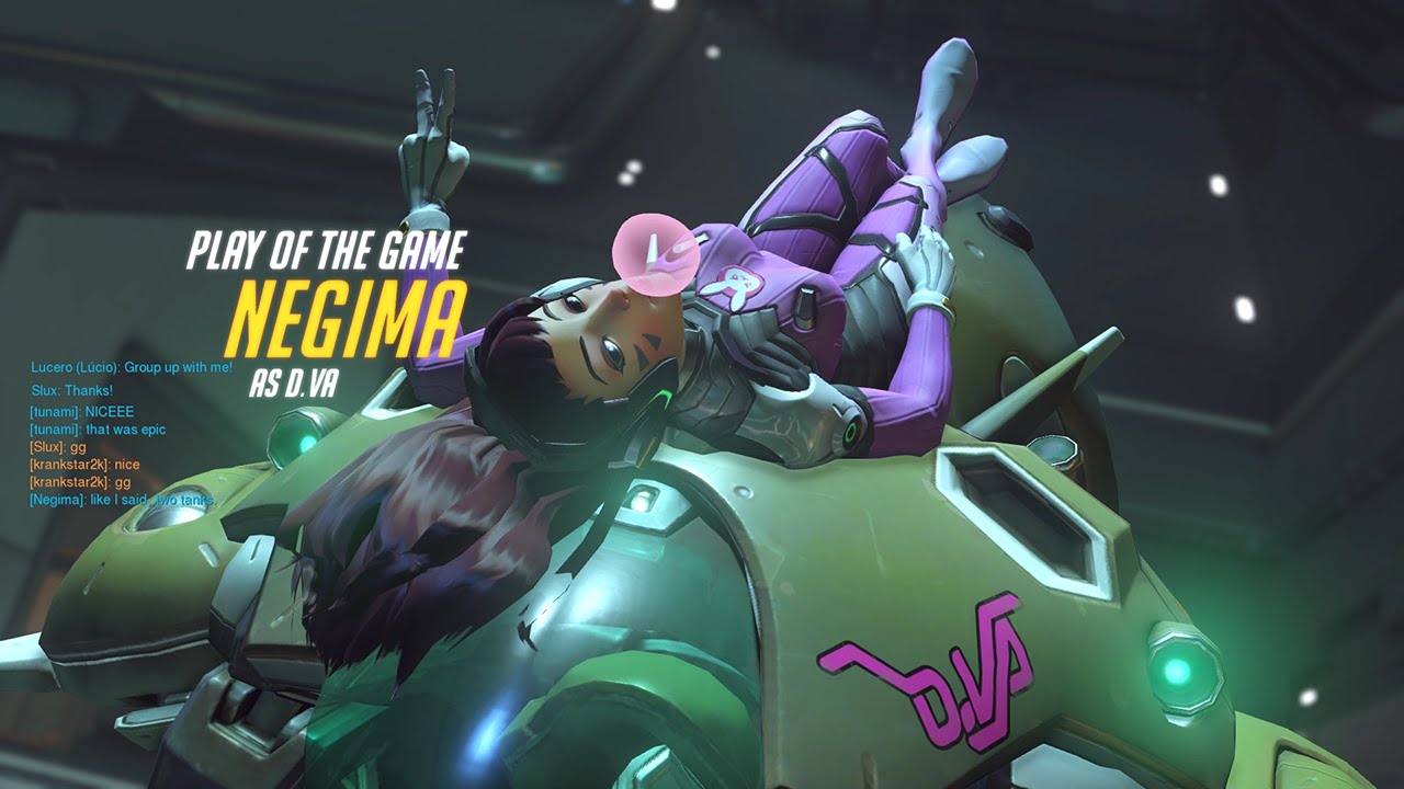 D.Va - 20 Player Killstreak & Play of the Game - Overwatch Beta Gameplay