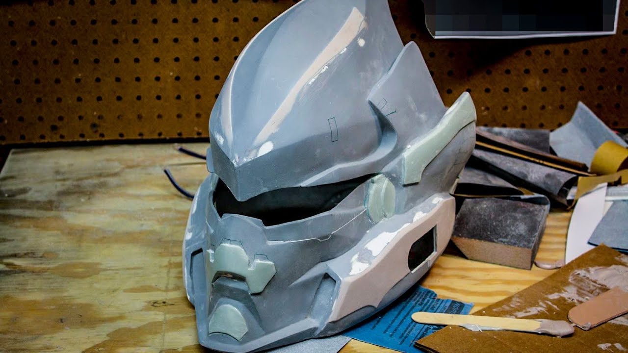 Halo 4 HAYABUSA - How To Detail Your Prop Helmet (BONDO TUTORIAL)
