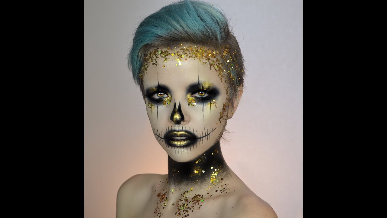 Grungy Glam Halloween Skull Makeup Tutorial | COLOUR CREEP