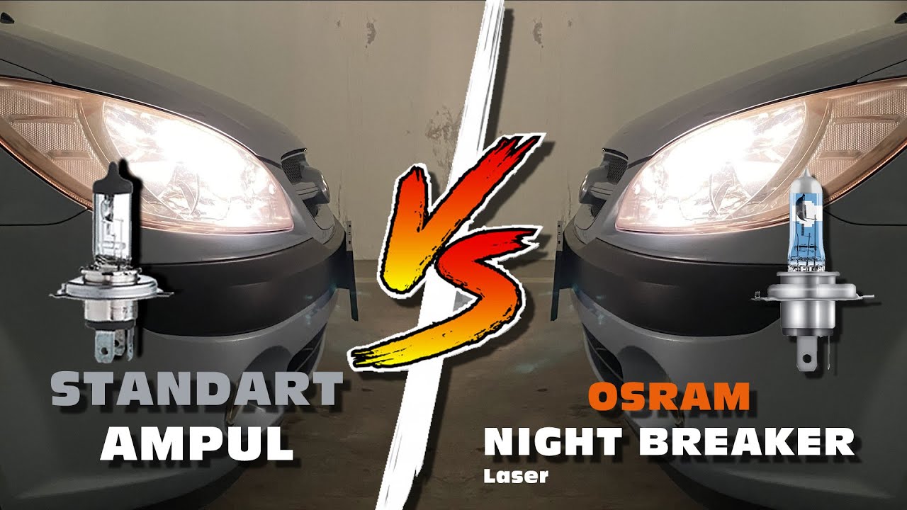 Osram Night Breaker Laser H4 Tanıtımı ve Karşılaştırma | Hyundai Getz Ampul Değişimi