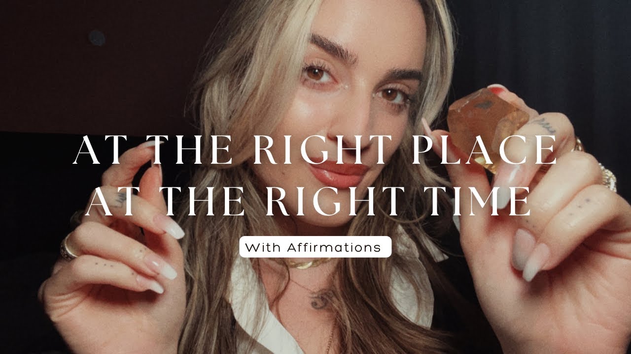 Reiki ASMR to be At The Right Place at The Right Time I relaxing hand movements and crystals